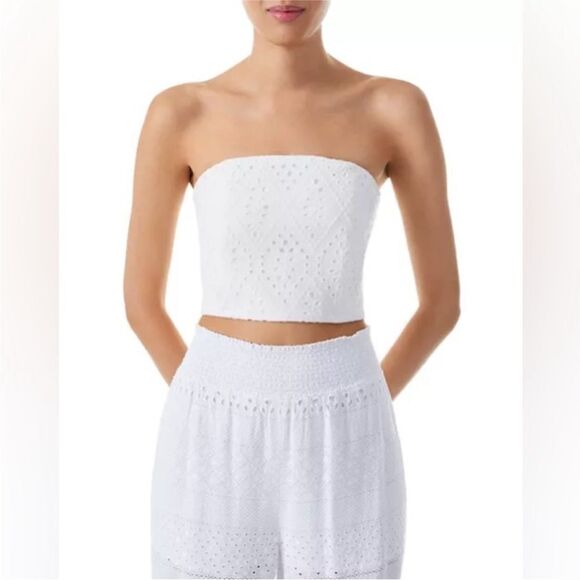 Alice + Olivia Ceresi Eyelet Bandeau Top NWT 8 $275 - Picture 5 of 7